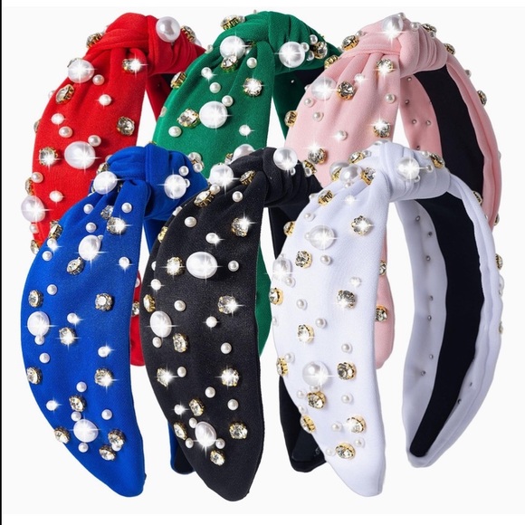 Elegant Pearl and Gem Embellished
Headbands - Assorted Colors - Choose ur color - Picture 8 of 9